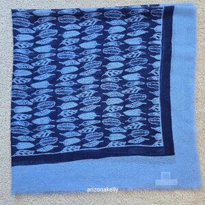 Carolina Amato Wool Silk Square Lightweight Feather Scarf Bird